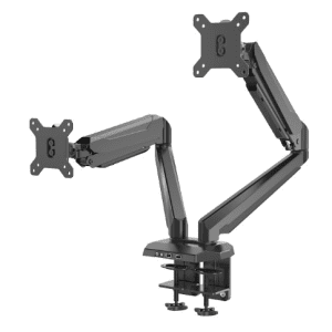 Dual monitor arm pro Carry up to 2 Screens wit the  long last durable gas spring system ensures easy