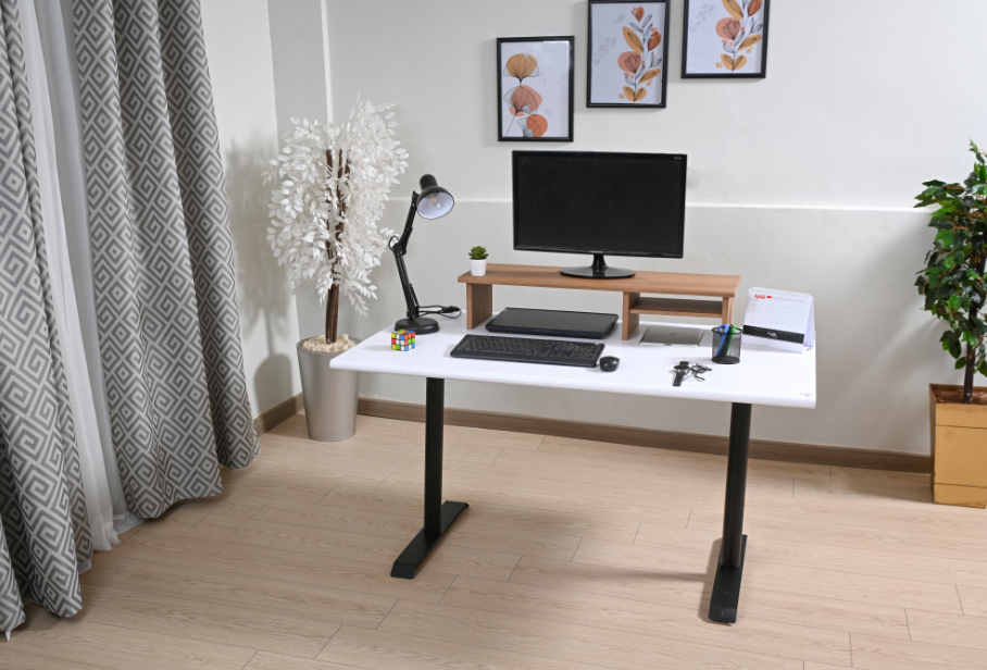 Flake Desk Shelf provides an ergonomic lift and ample space for up to two screens. It’s designed to last a lifetime