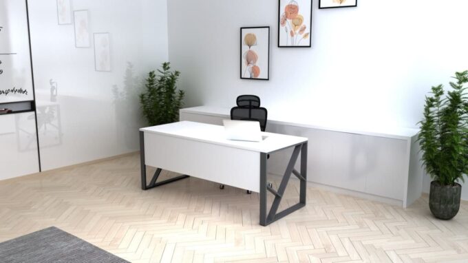 separo desk A Modern Desk manufactured using high qulaity metal legs and sturdy wooden tabletop with HPL layer which makes it strong .