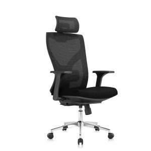 "Athena Chair High back new model swivel mesh office chair China Mesh back + PP with fiber white back frame + 2D headrest with height & angle adjustable + height adjustable lumbar support